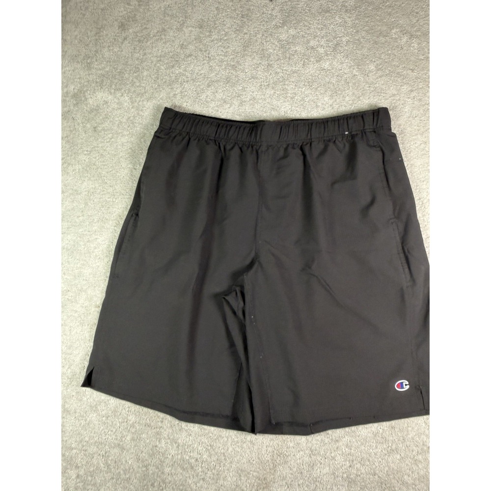 Vintage Champion Authentic Athleticwear Shorts Mens XL Black 10" Running Gym
